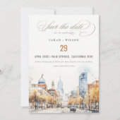 Indianapolis Indiana Landscape Wedding Photo Save The Date (Vorderseite)