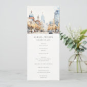Indianapolis, Indiana Landscape Wedding Program Einladung (Stehend Vorderseite)