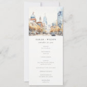 Indianapolis, Indiana Landscape Wedding Program Einladung (Vorderseite)