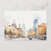 Indianapolis Indiana Landscape Wedding Reception Begleitkarte (Rückseite)