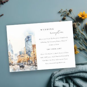 Indianapolis Indiana Landschaft Hochzeitsempfang Begleitkarte