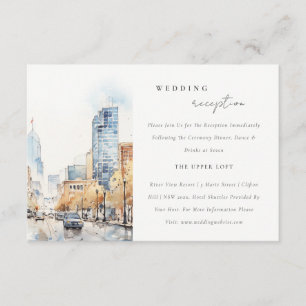 Indianapolis Indiana Landschaft Hochzeitsempfang Begleitkarte