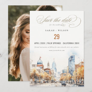 Indianapolis Indiana Landschaft Hochzeitsfoto Save The Date