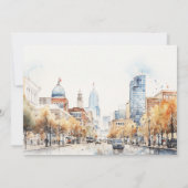 Indianapolis, Indiana Landschaft Probeessen Einladung (Rückseite)