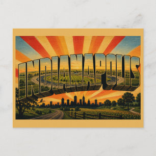 Indianapolis Indiana Offene Straße Landwirtschaft  Postkarte