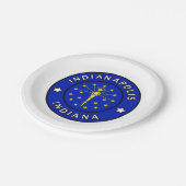 Indianapolis Indiana Pappteller (Schrägansicht)