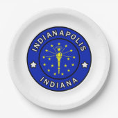 Indianapolis Indiana Pappteller (Vorderseite)