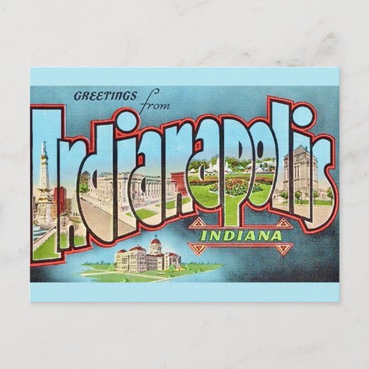 Indianapolis Indiana Postcard Postkarte (Vorderseite)