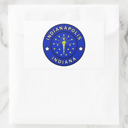 Indianapolis Indiana Rechteckiger Aufkleber (Tasche)