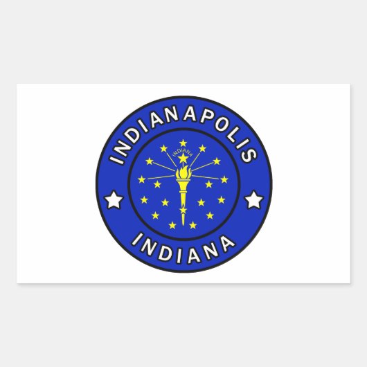 Indianapolis Indiana Rechteckiger Aufkleber (Vorderseite)