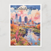 Indianapolis Indiana Reise Kunst  Postkarte (Vorderseite)
