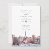 INDIANAPOLIS Indiana Reiseziel Skyline Einladung (Vorderseite)