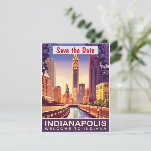 Indianapolis, Indiana Save The Date (Stehend Vorderseite)