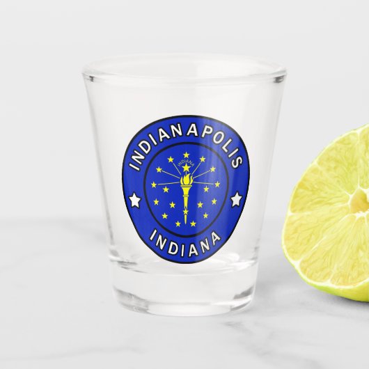 Indianapolis Indiana Schnapsglas (Vorderseite)
