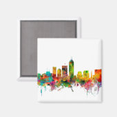 Indianapolis Indiana Skyline Magnet (Vorderseite/Rückseite)