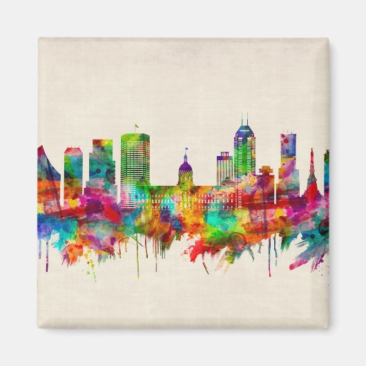 Indianapolis Indiana Skyline Magnet (Vorne)