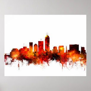 Indianapolis Indiana Skyline Poster