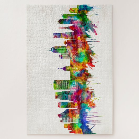 Indianapolis Indiana Skyline Puzzle (Vertikal)