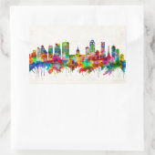Indianapolis Indiana Skyline Rechteckiger Aufkleber (Tasche)