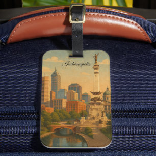 Indianapolis Indiana Skyline Stadtpanorama Gepäckanhänger