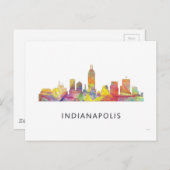INDIANAPOLIS, INDIANA SKYLINE WB1 - POSTKARTE (Vorne/Hinten)
