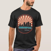 Indianapolis Indiana Staat Skyline Retro 80er T-Shirt (Vorderseite)