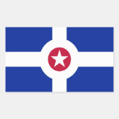 Indianapolis (Indiana) Stadtflagge Rechteckiger Aufkleber (Vorderseite)