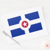 Indianapolis (Indiana) Stadtflagge Rechteckiger Aufkleber (Umschlag)