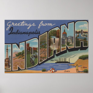 Indianapolis, Indiana (Stahlwerke/Sanddünen) Poster