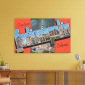 Indianapolis, Indiana (Town Plaza) Leinwanddruck (Insitu (Wohnzimmer))