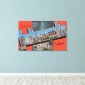 Indianapolis, Indiana (Town Plaza) Leinwanddruck (Insitu (Holzboden))