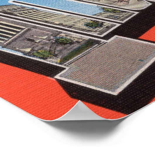 Indianapolis, Indiana (Town Plaza) Poster (Ecke)