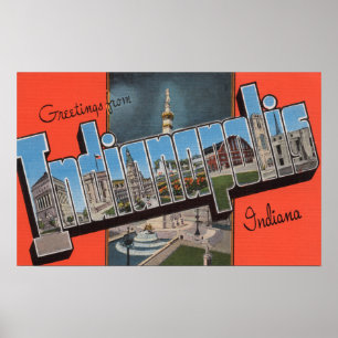 Indianapolis, Indiana (Town Plaza) Poster