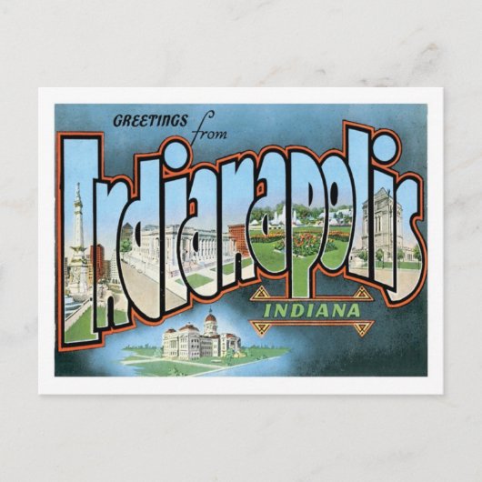 Indianapolis Indiana Travel America Postkarte (Vorderseite)
