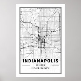 Indianapolis Indiana USA Cities Travel Poster