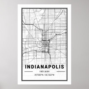Indianapolis Indiana USA Cities Travel Poster