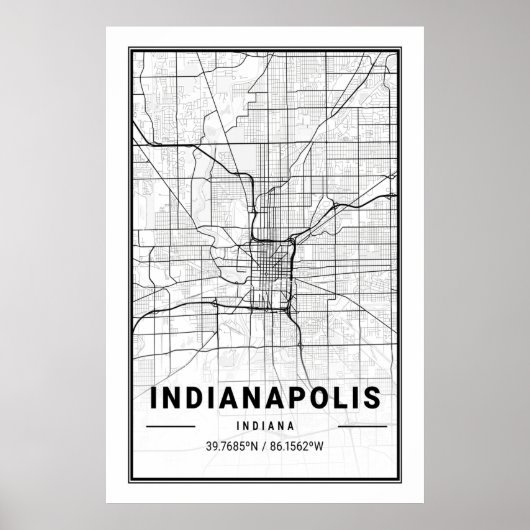 Indianapolis Indiana USA Cities Travel Poster (Vorne)