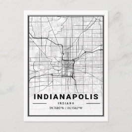 Indianapolis Indiana USA Travel City Map Postkarte