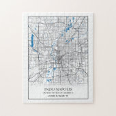 Indianapolis Indiana USA Travel City Map Puzzle (Vertikal)
