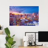 Indianapolis, Indiana, Vereinigte Staaten Poster (Heimbüro)