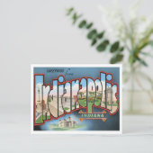 Indianapolis, Indiana Vintag Big Letters Postcard Postkarte (Stehend Vorderseite)