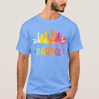 Indianapolis Indiana Watercolor City yline lustig T-Shirt
