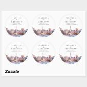 INDIANAPOLIS Indiana Zielort Skyline Runder Aufkleber (Blatt)