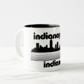 Indianapolis Indiana Zweifarbige Tasse (Vorderseite Links)