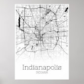 Indianapolis Map - Indiana - City Map Poster (Vorne)