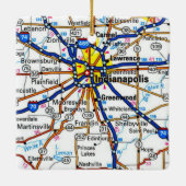 Indianapolis Map Keramikornament (Rückseite)