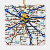 Indianapolis Map Keramikornament (Vorderseite)