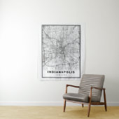 Indianapolis Map Wandteppich (Beispiel)