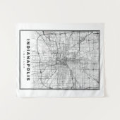 Indianapolis Map Wandteppich (Vorderseite (Horizontal))