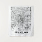 Indianapolis Map Wandteppich (Vorderseite)